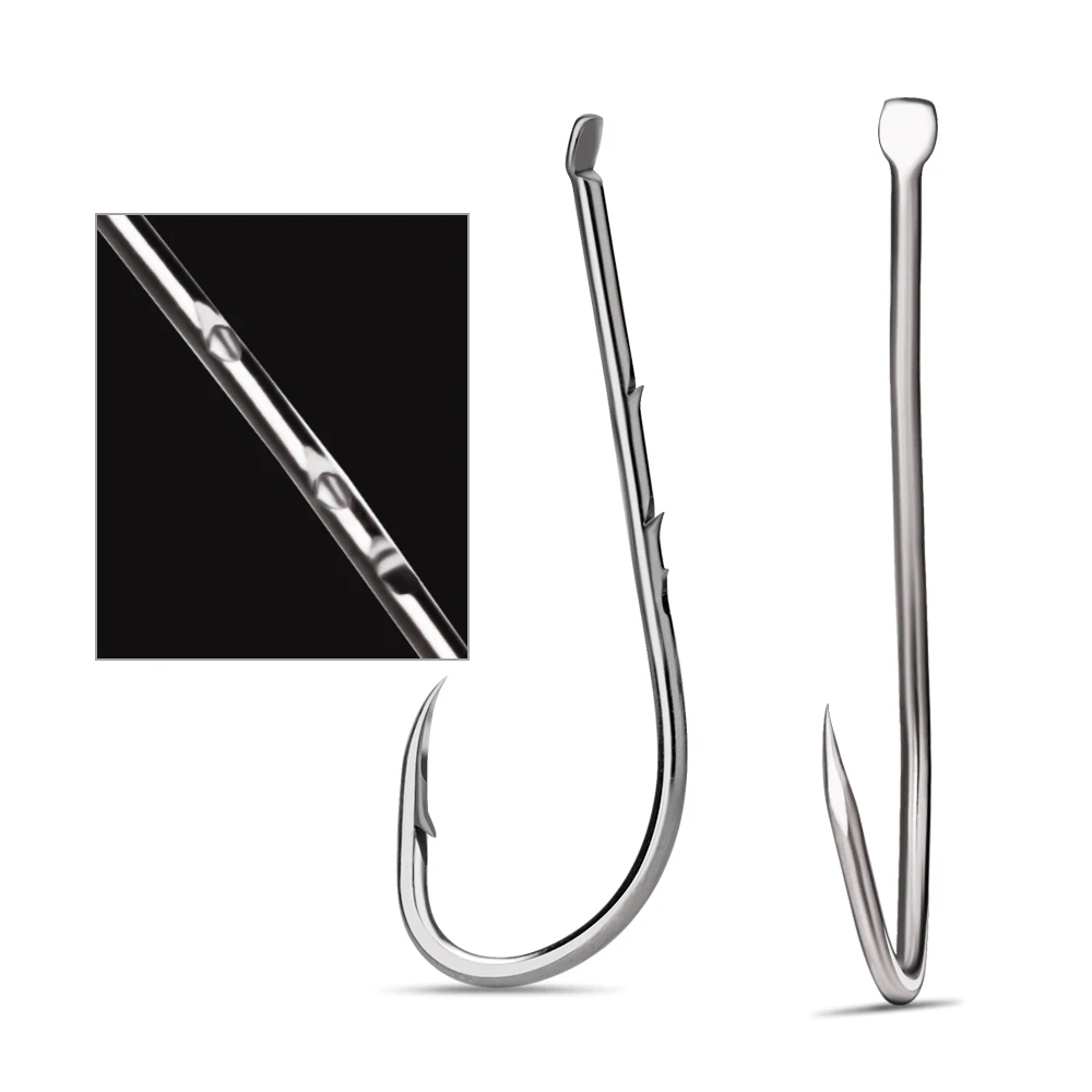 FTK-anzuelos de pesca de 100 piezas, Señuelos de Pesca con púas de mar, pico de vástago, soporte de cebo vivo, plantilla de pesca de carpa, accesorios de gusano, aparejos - imagen 5