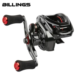 Carrete de pesca BILLINGS Baitcasting, relación de engranaje 7,2: 1, carrete de Metal, sistema de freno magnético de agua dulce y salada, carrete de pesca Baitcaster