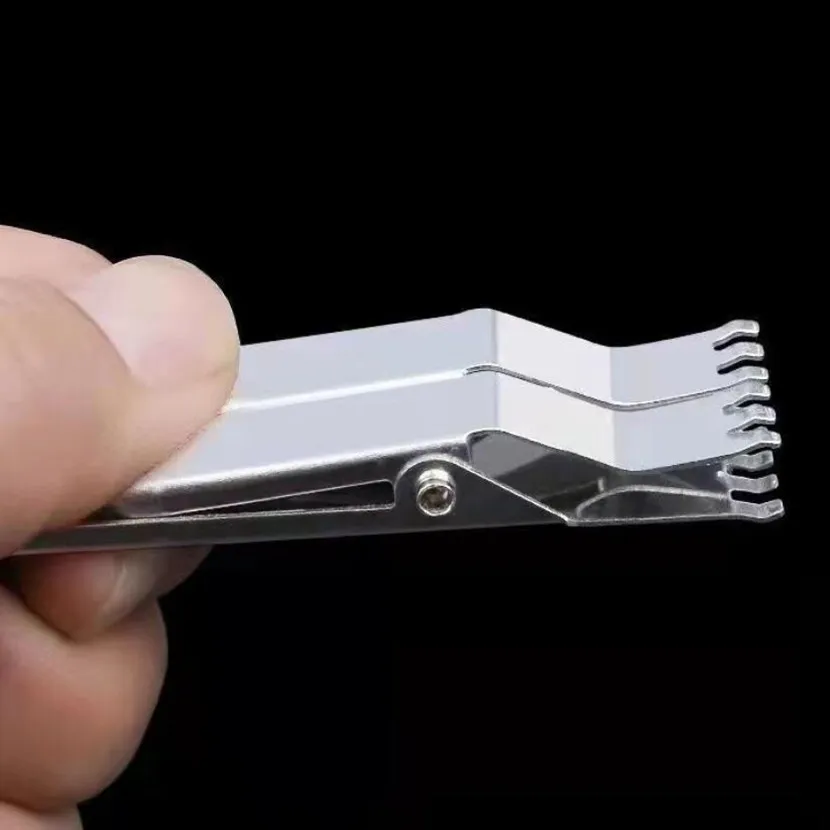 Abrazadera de gancho para engranaje de pesca, dispositivo de alimentación de gusano rojo e insecto, abrazadera de gusano vivo, acero inoxidable, equipo de pesca - imagen 5