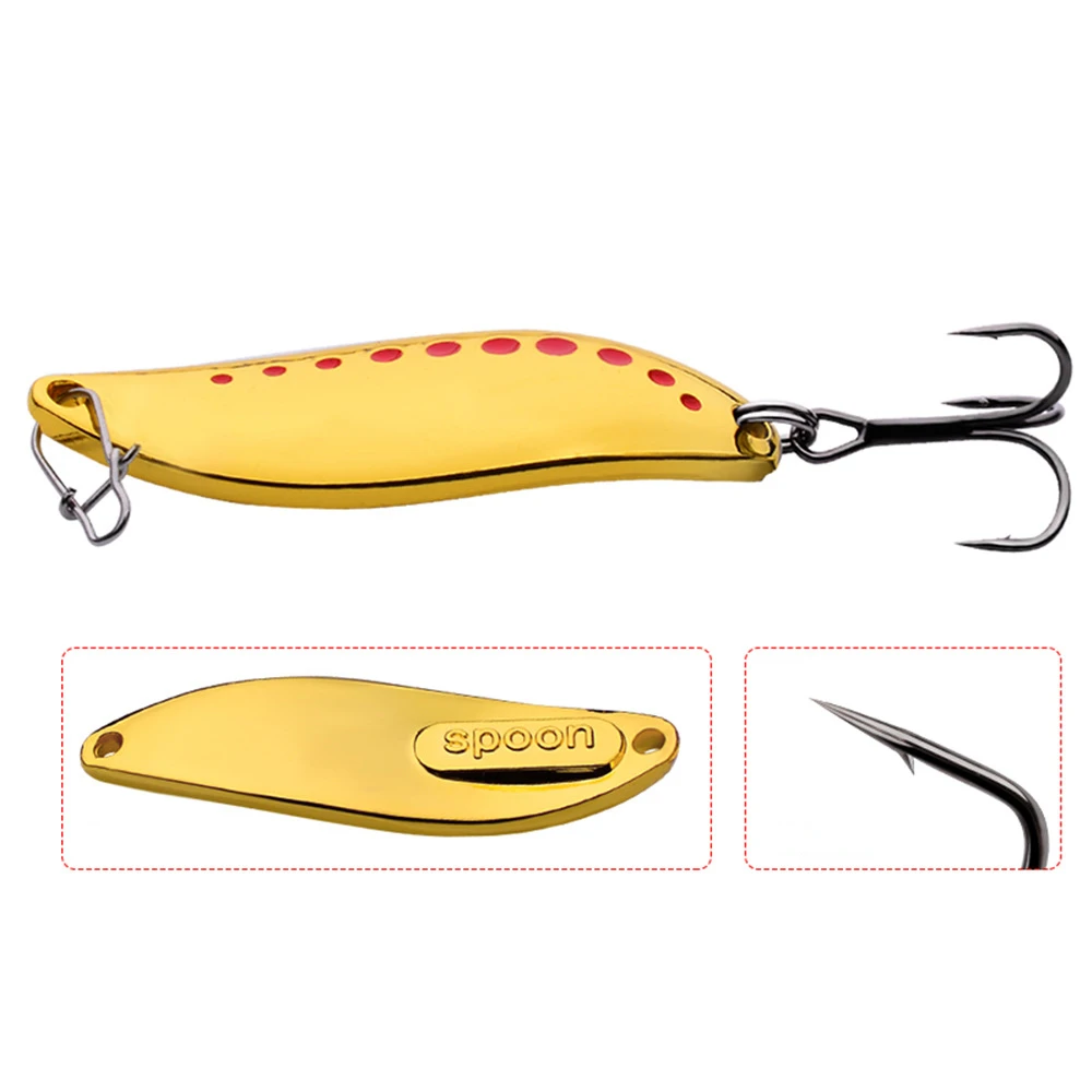Cucharas de pesca Lure5g/7,5g/10g/15g/20g, cebo duro de lentejuelas, cuchara de Metal, señuelos para lubina a rayas - imagen 5