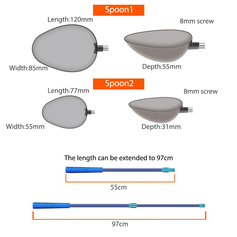 Cucharas de lanzamiento de cebo de pesca antiadherentes, cuchara de cebo retráctil, cuchara de fundición de carbono, herramientas de aparejos de pesca de tiro largo - imagen 4