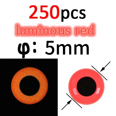 250pcs red 5mm