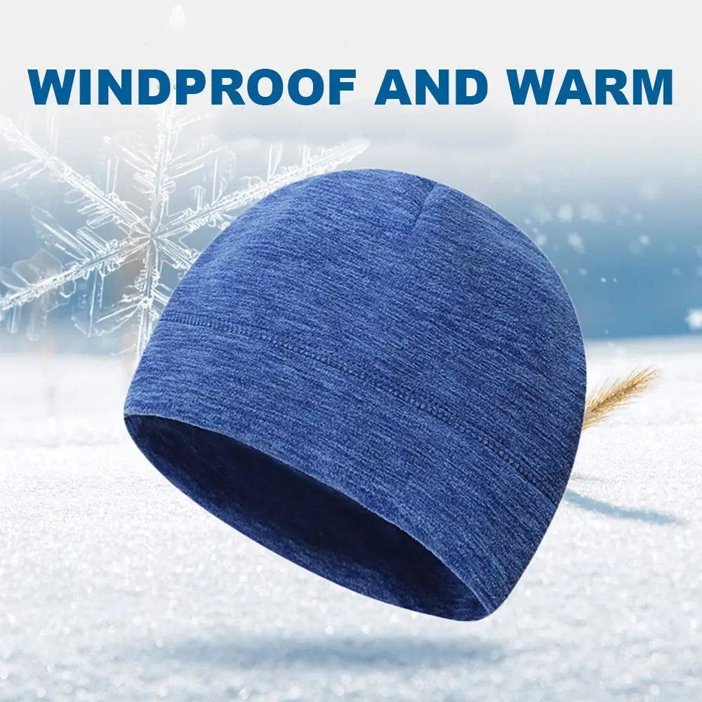 Gorros con puños Multicolor cálidos de invierno para hombre y mujer, gorro holgado de esquí, gorros de lana, gorros para senderismo - imagen 3