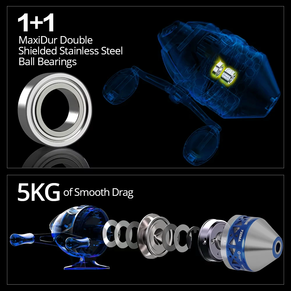 ZUKIBO Tidal Spincast carretes de pesca de Metal tirachinas relación de velocidad de catapulta 4,0: 1 manijas rueda de pescado cerrada intercambiable al aire libre - imagen 4