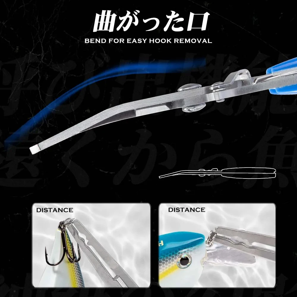 TSUYOKI-Alicates de pesca de acero inoxidable, herramienta multifuncional para quitar anzuelos, alicates de línea de corte para aparejos de pesca en el mar - imagen 3