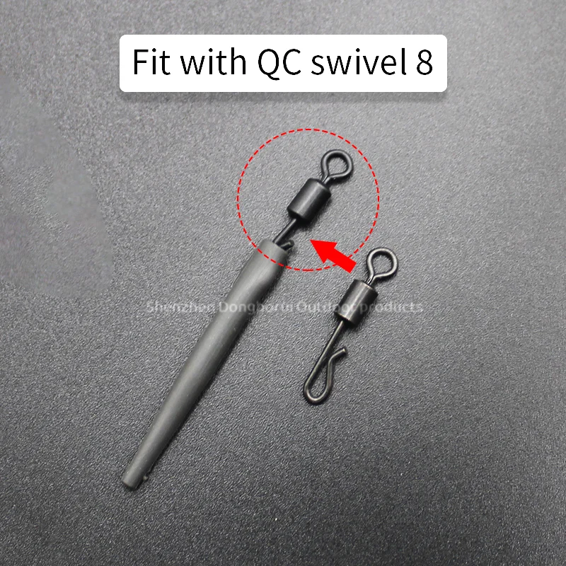 Accesorios de pesca de carpa con manga de tungsteno pesado, 8 Uds., 20mm/33mm, aptos para un tamaño 8, giratorio para aparejos terminales de aparejo de pelo de pesca de carpa - imagen 5