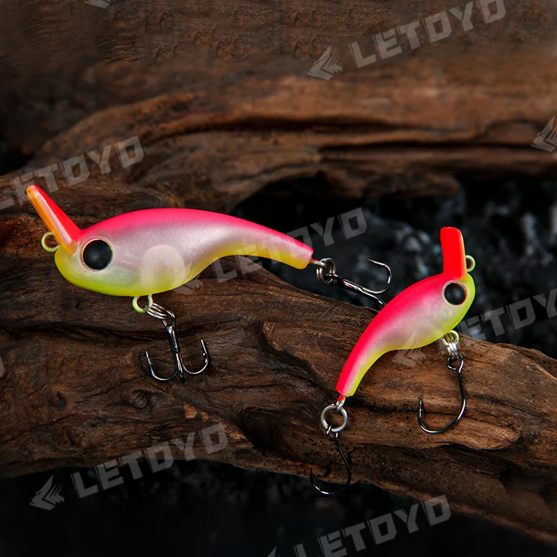 LETOYO 35mm 2,3g/50mm 7,4g Micro señuelo de pesca Minnow Mini Crankbait Wobblers de hundimiento lento para señuelos de pesca de lubina y trucha - imagen 5