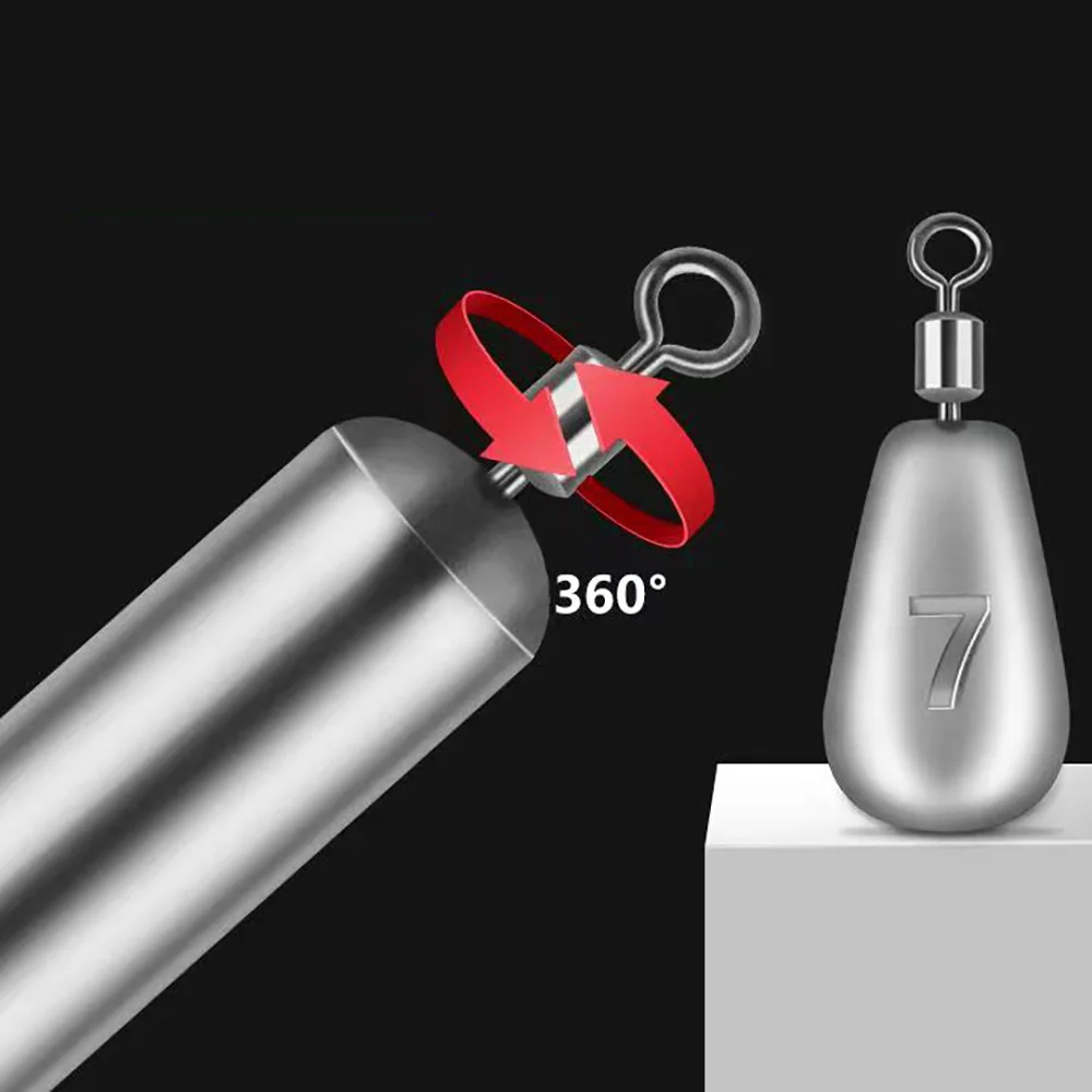 Plomada DE PESCA DE 10 piezas, 3,5g, 5g, 7g, 10g, tubo, bala, tiro rápido, plomada, engranaje colgante, plantilla giratoria de Metal fundido, peso de aparejos - imagen 4