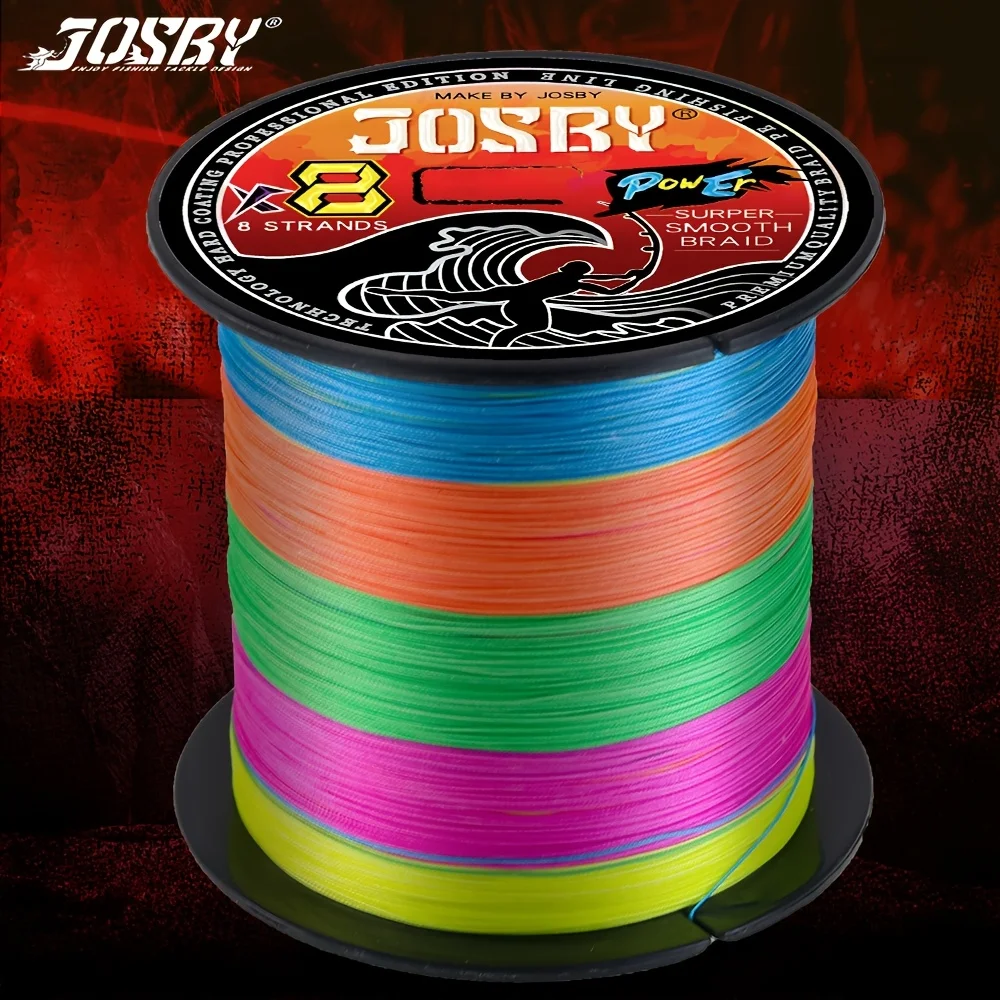 JOSBY líneas de Pesca X8 hebras trenzadas PE 300m Japón multifilamento carpa Pesca alambre tejido fuerte Pesca 8 hebras línea de Pesca