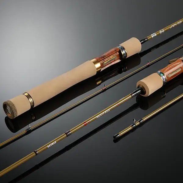 Caña de pescar YUQIAO Heritage: Toray japonés 24T + 30T fibra de carbono 3A agarre de corcho portugués asiento de carrete de cedro canadiense ligero Du - imagen 5
