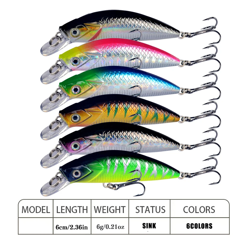 Señuelo artificial tipo Minnow – Cebo duro para lubina y salmón - imagen 2