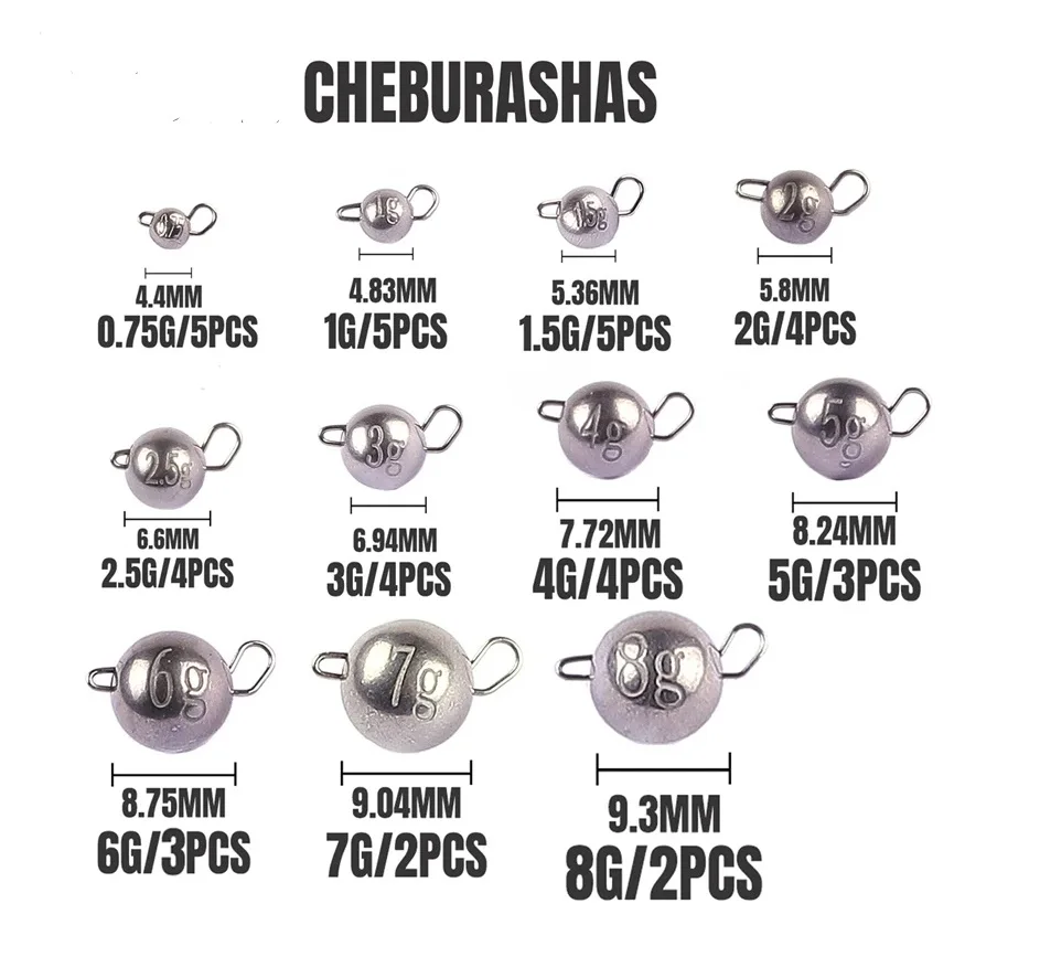 Cabezal de tungsteno Cheburashka Supercontinent para pesca en aguas profundas