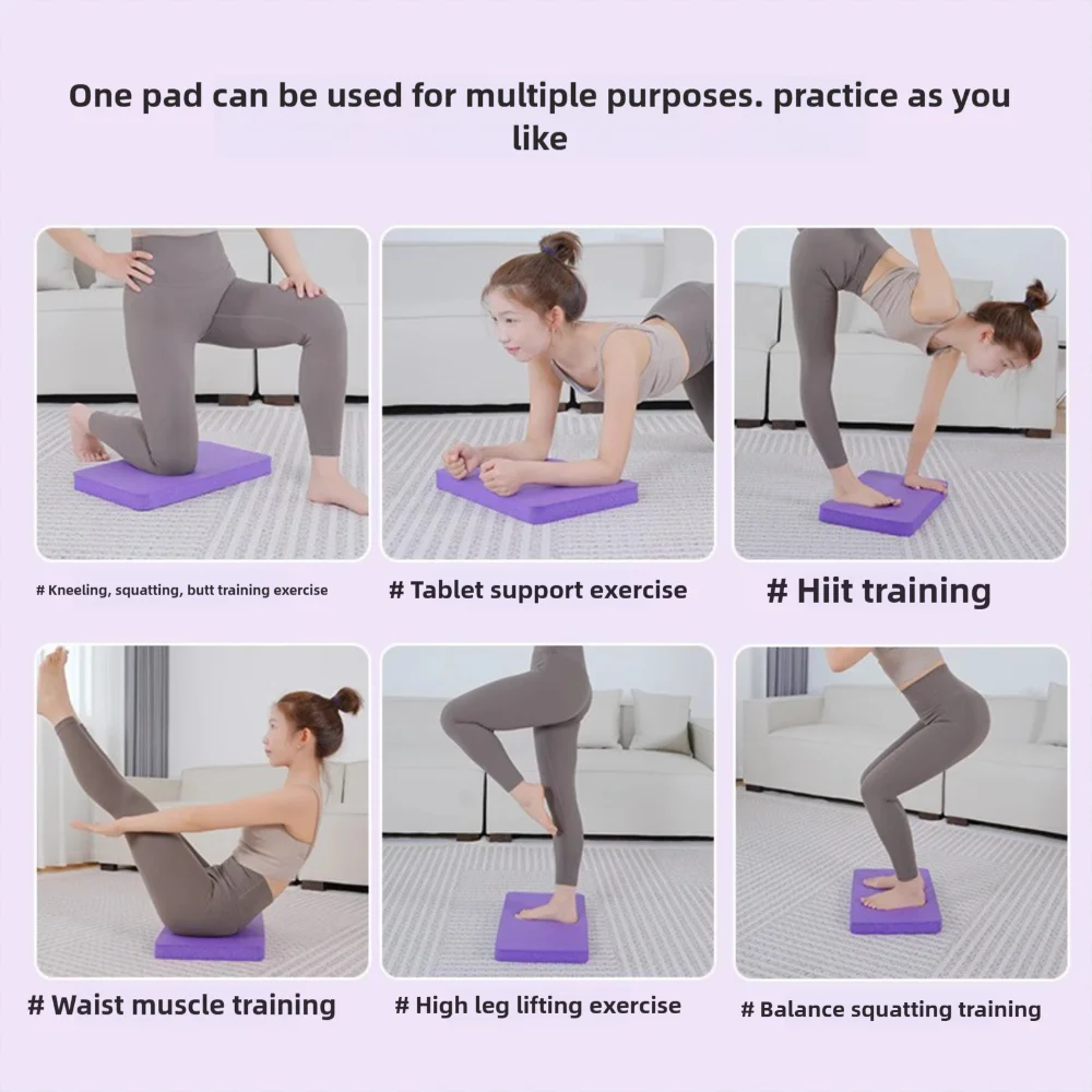 Deportes NBR TPE NBR Balance Pad Púrpura Negro Alta Densidad Yoga Mat Soporte Equilibrio Pad Mujeres Hombres - imagen 4