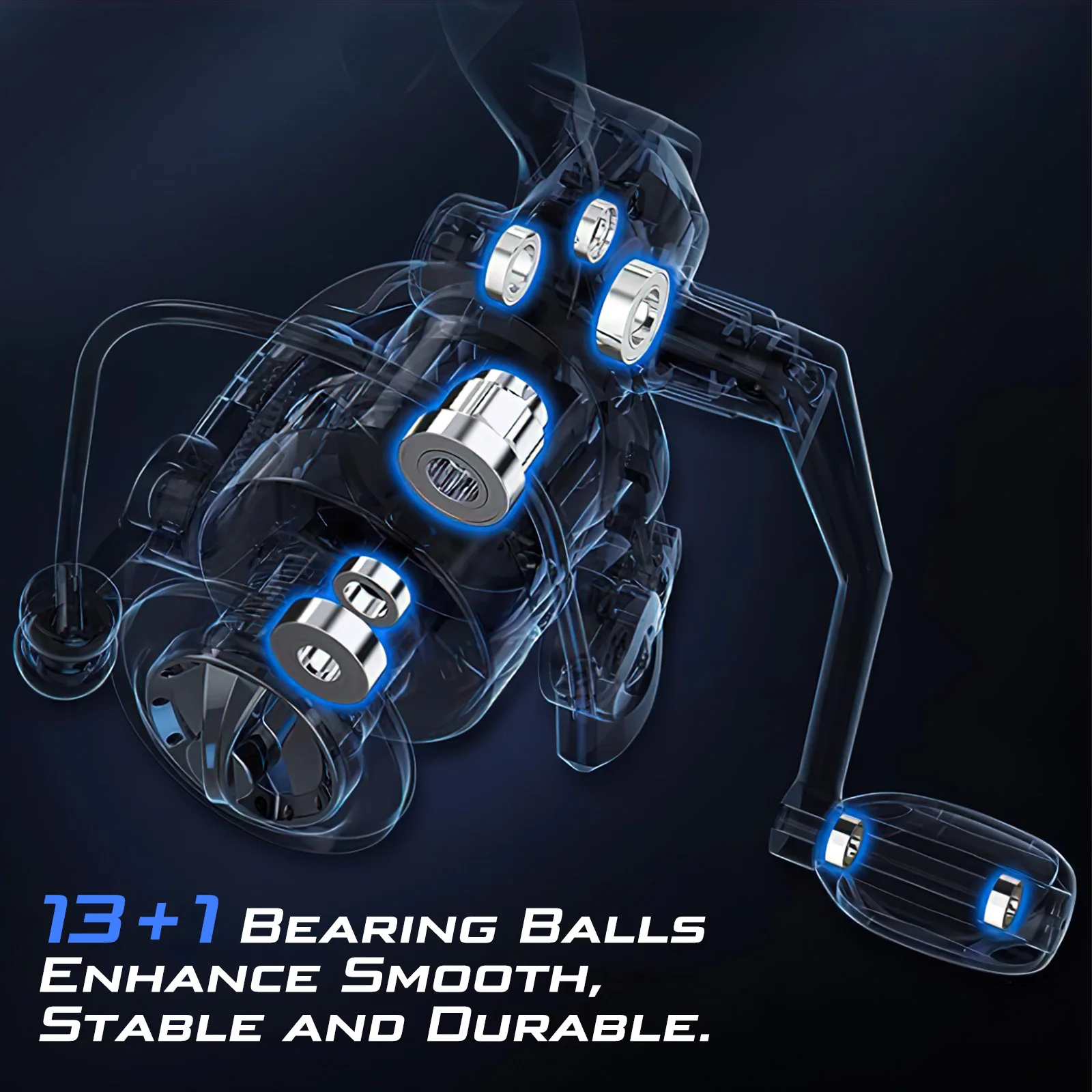 Carrete giratorio ultraligero Goture 8KG tamaño máximo de arrastre 500 carrete de pesca en hielo 5,2: 1 mini carretes de agua dulce y salada aparejos de pesca de carpa - imagen 4