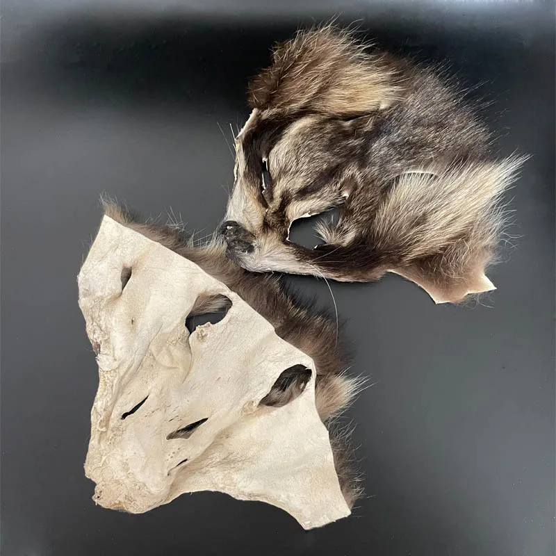 CONTEMPLATOR 2 uds atado de moscas máscara de mapache y piel de cola para atar lubinas trucha de agua salada moscas Streamer materiales de ala de cola de salmón - imagen 4