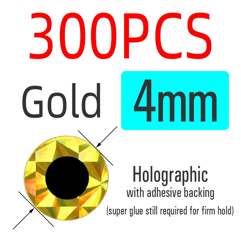 4mm Gold 300pcs