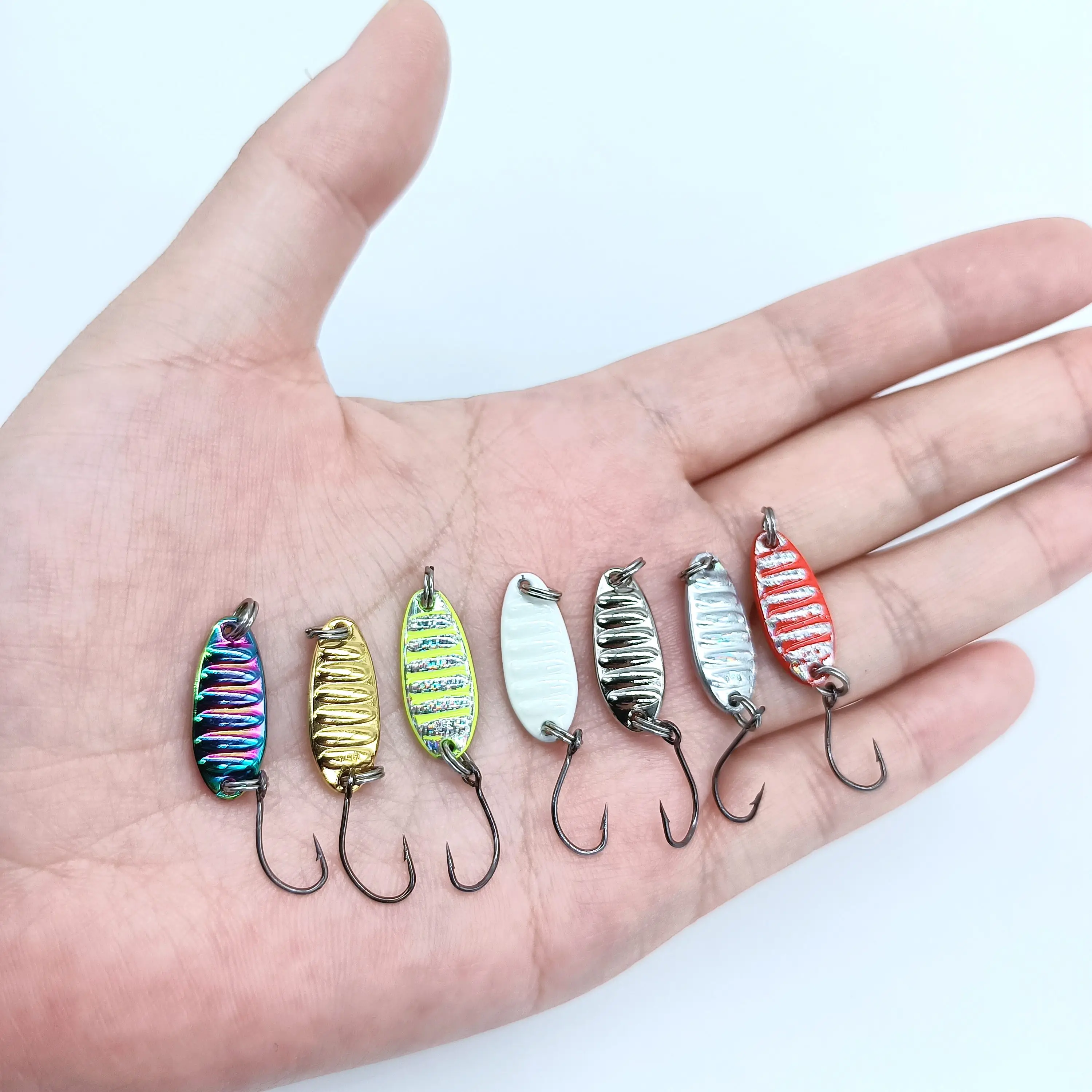 DUODUOYU-SEÑUELOS DE PESCA DE plantilla pequeña, 1 piezas, 1,5g/3g, señuelos duros de metal con un solo gancho, Crankbaits, aparejos de pesca artificiales - imagen 2