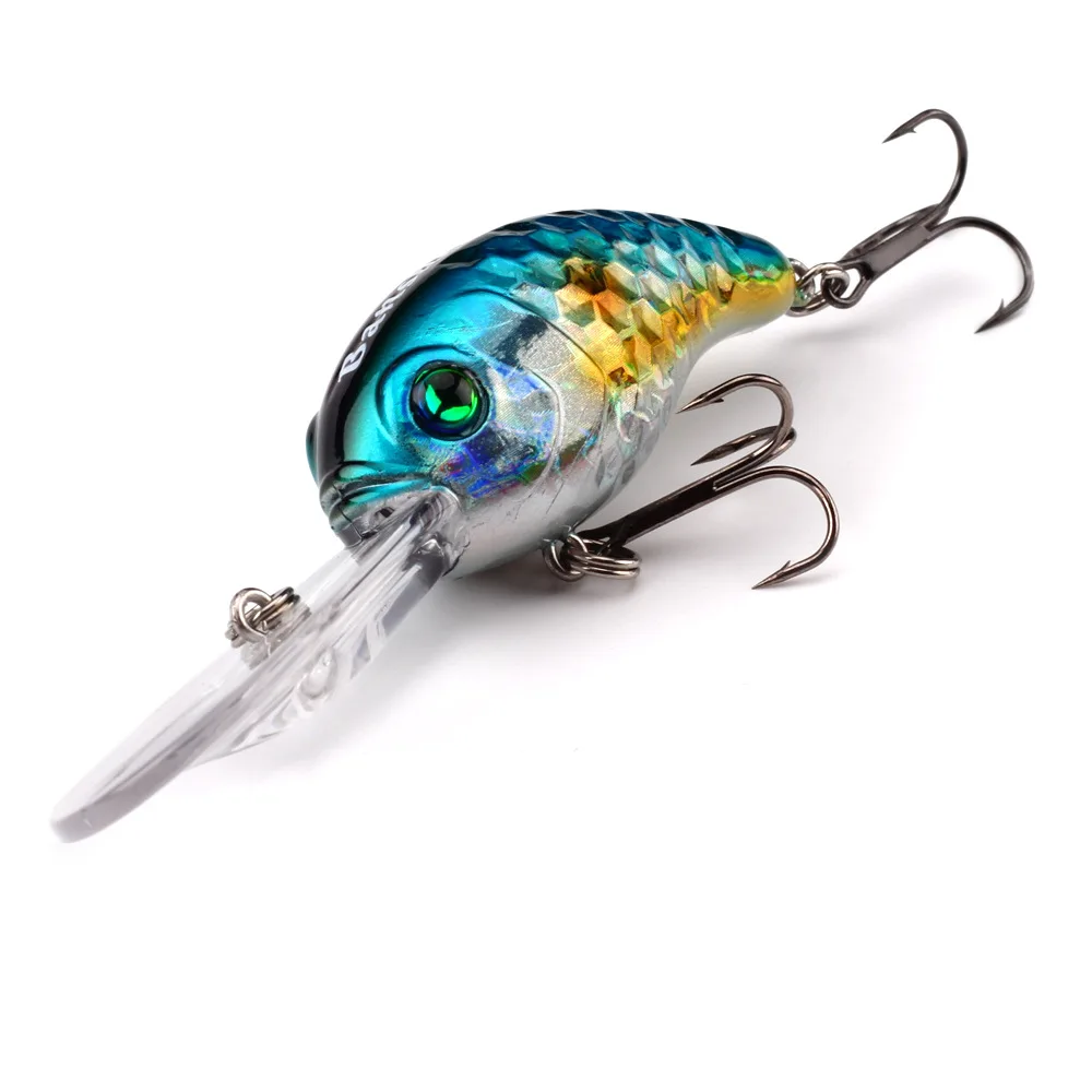 Señuelos de Pesca de 1 piezas, 5cm, 10g, Crankbait, Minnow, anzuelos triples, cebos duros para nadar, Wobbler, lengua larga - imagen 3