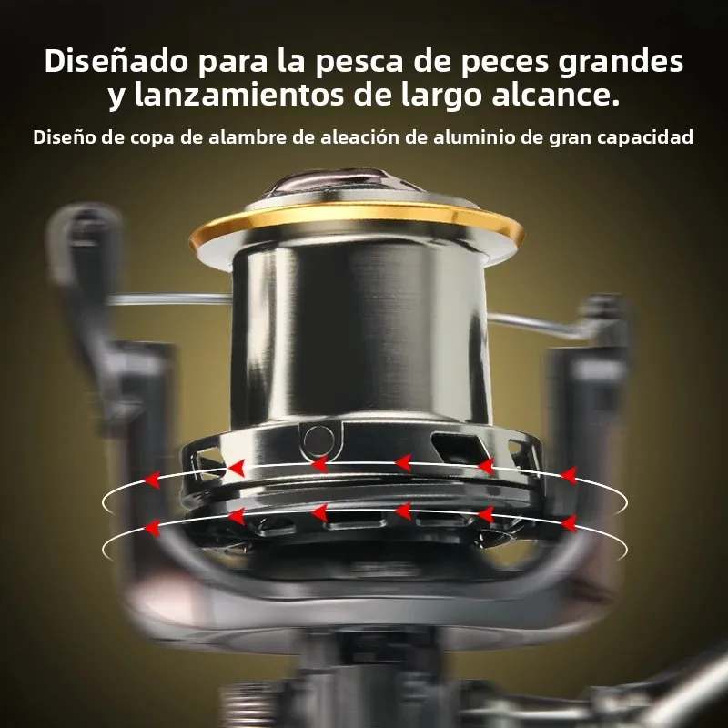 Carrete Giratorio DEUKIO 10000 – Arrastre 15kg para mar y río - imagen 3
