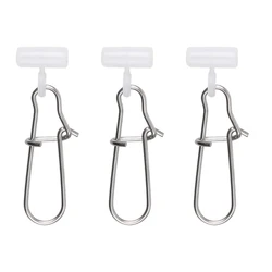 Duo Plomos corredizos en acero inoxidable con broche para pesca