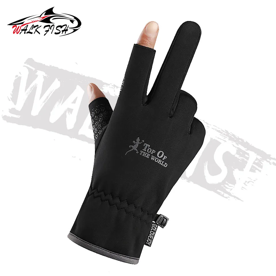 WALK FISH-guantes de pesca universales para hombre y mujer, protección antideslizante para pesca, para invierno, 1 par - imagen 3