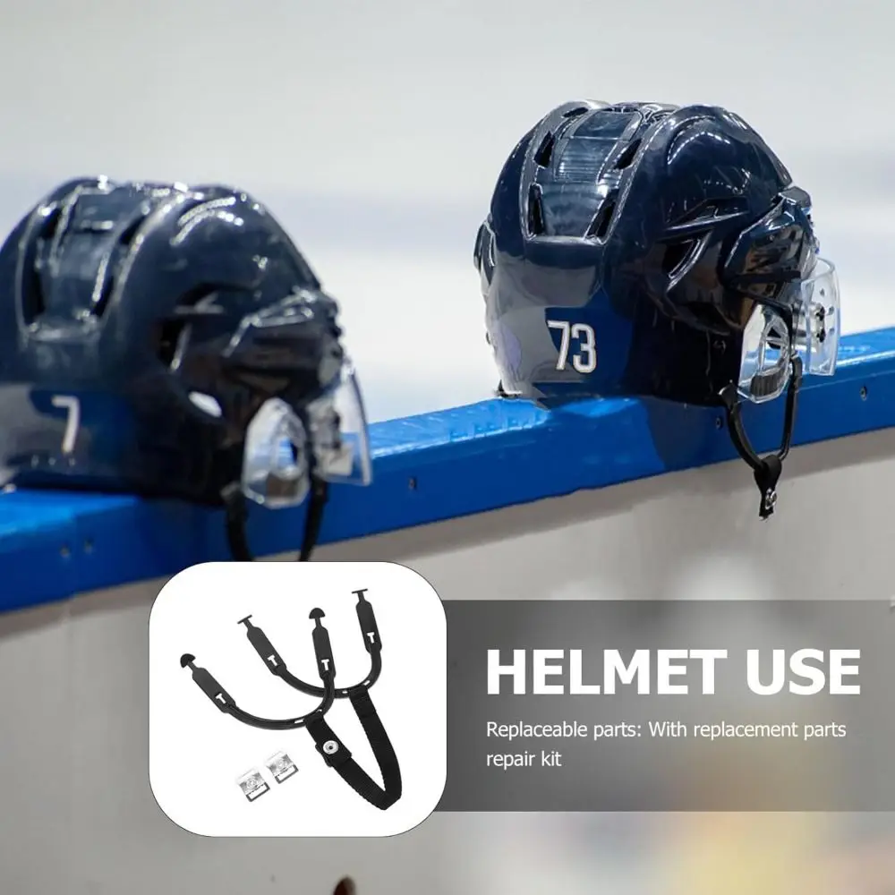 Correa barbilla desmontable casco hockey liberación rápida ajustable