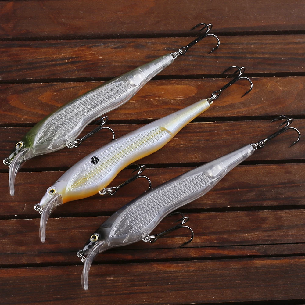 CCLTBA-cebos duros Minnow, Señuelos de Pesca artificiales de plástico, Wobbler flotante para aparejos de pesca, señuelo para perca, trucha, lubina, 11m, 13g - imagen 5