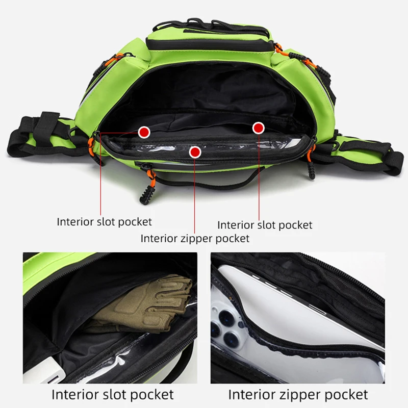 Riñonera Molle con señuelo a la moda para hombre, riñonera deportiva para caza, senderismo al aire libre, correr, ciclismo, bolsa de aparejo, bolsa de pecho con múltiples bolsillos - imagen 4
