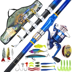 Combo caña telescópica portátil 2,7 m – Carrete para mar y agua dulce