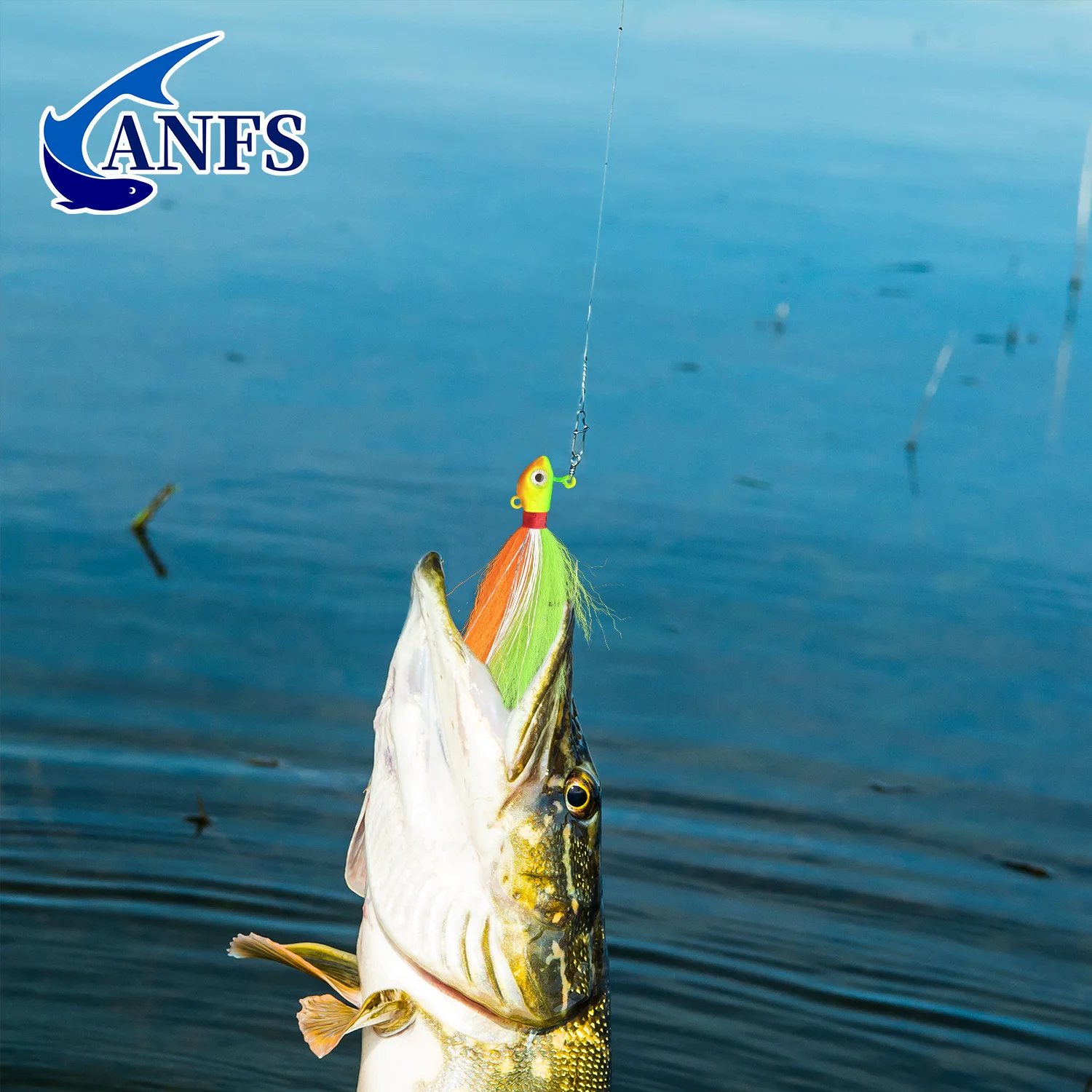 ANFS 15g/0,528oz 1 pieza Jig Head Metal Jig Hook cebo señuelo de pesca con pluma Artificial - imagen 5