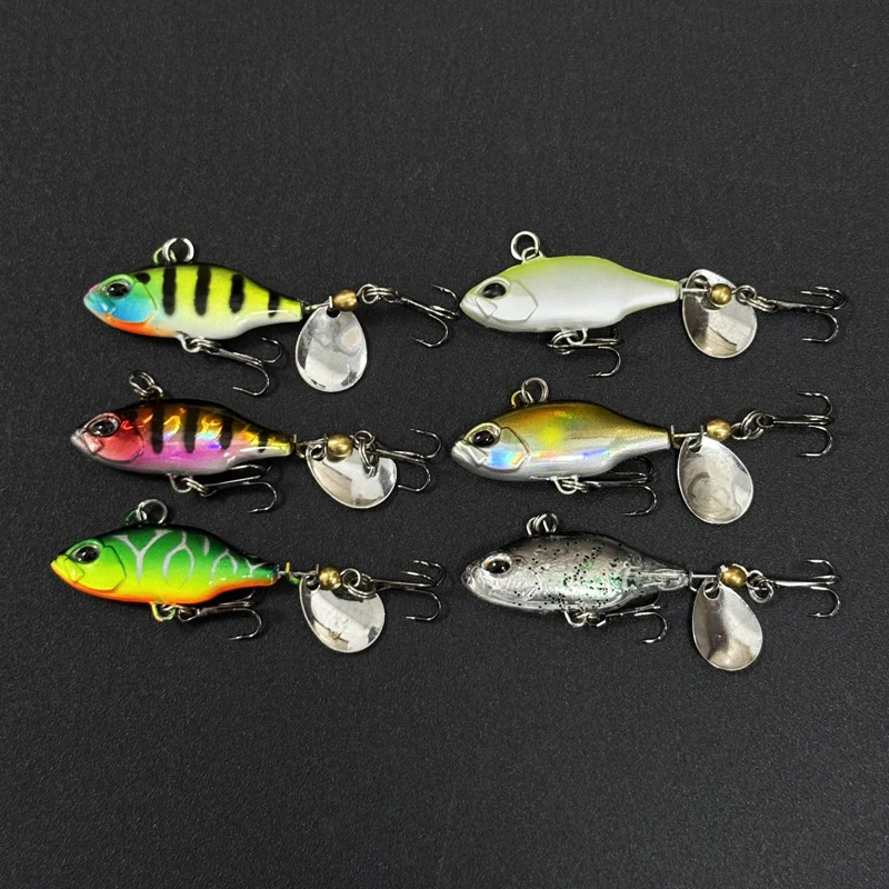 Señuelos de Pesca giratorios oscilantes de Metal VIB cebo de vibración 35mm 8,7g trucha Pesca de invierno cebos duros Spinner cuchara Vibra señuelo Pesca - imagen 2