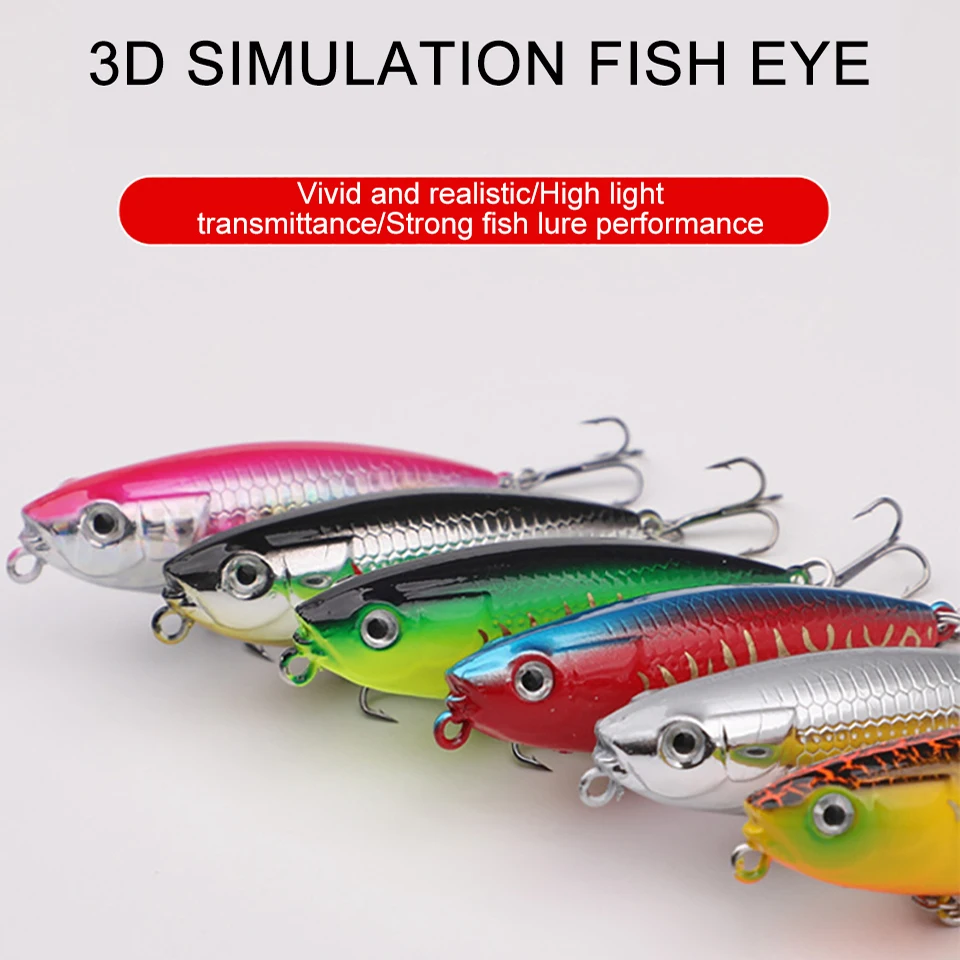 WALK FISH-señuelo duro de Pesca flotante Artificial, cebo de agua superior para perros, aparejos de Pesca Wobbler, 6cm/6,5g - imagen 3