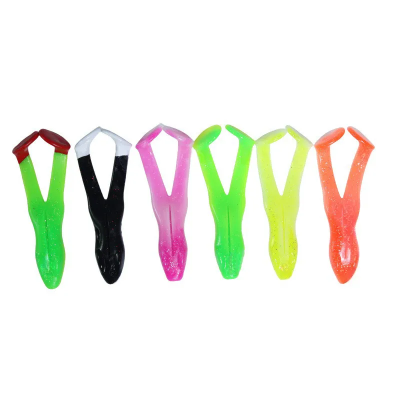 Señuelo de rana suave para pesca, cebo de simulación con cabeza de serpiente y rana para lubina, Lucio, cabeza de serpiente almizclada, 4 Uds. - imagen 2