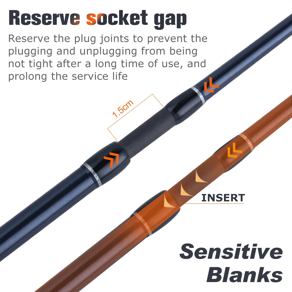 Caña de pescar de calamar Goture, caña de pescar ligera de agua salada de carbono para barco, 2 secciones, potencia M ML, caña de jigging de pulpo, 1,7 m, 1. - imagen 3