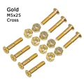 Tornillo Cruzado Dorado M5x25