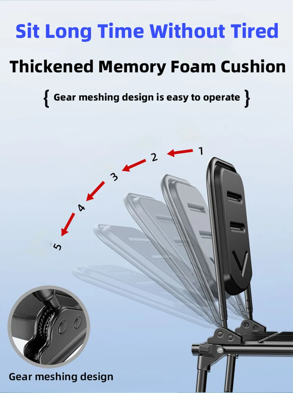 Silla NUNATAK de Metal para pesca de carpa, silla plegable, silla de pesca refrigerada gruesa, silla multifuncional de 4,58 KG con respaldo - imagen 5