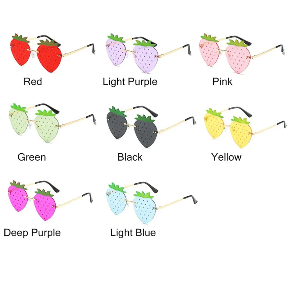 Gafas de sol de fiesta de Hip Hop Rave, decoraciones navideñas, gafas de sol de fresa - imagen 4