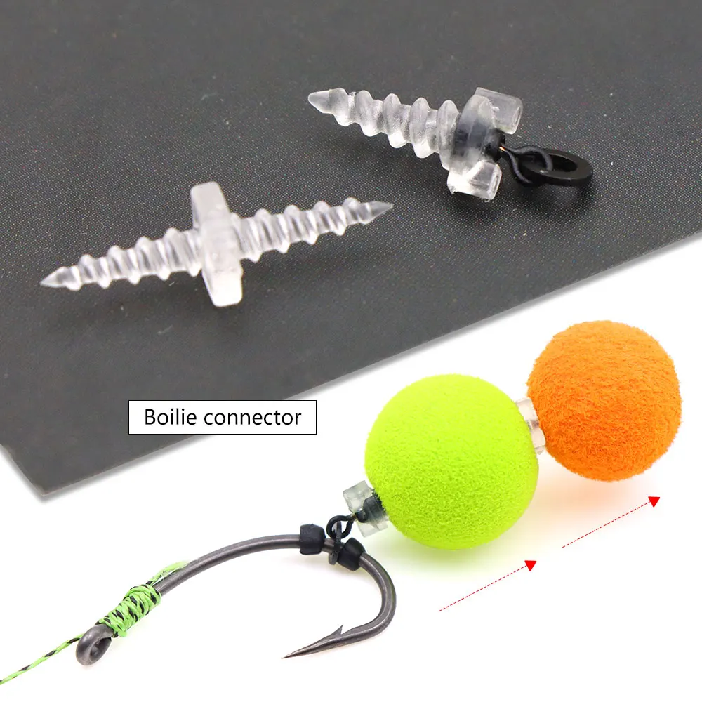 Accesorios para carpa: tornillos Ronnie y boilies giratorios a presión