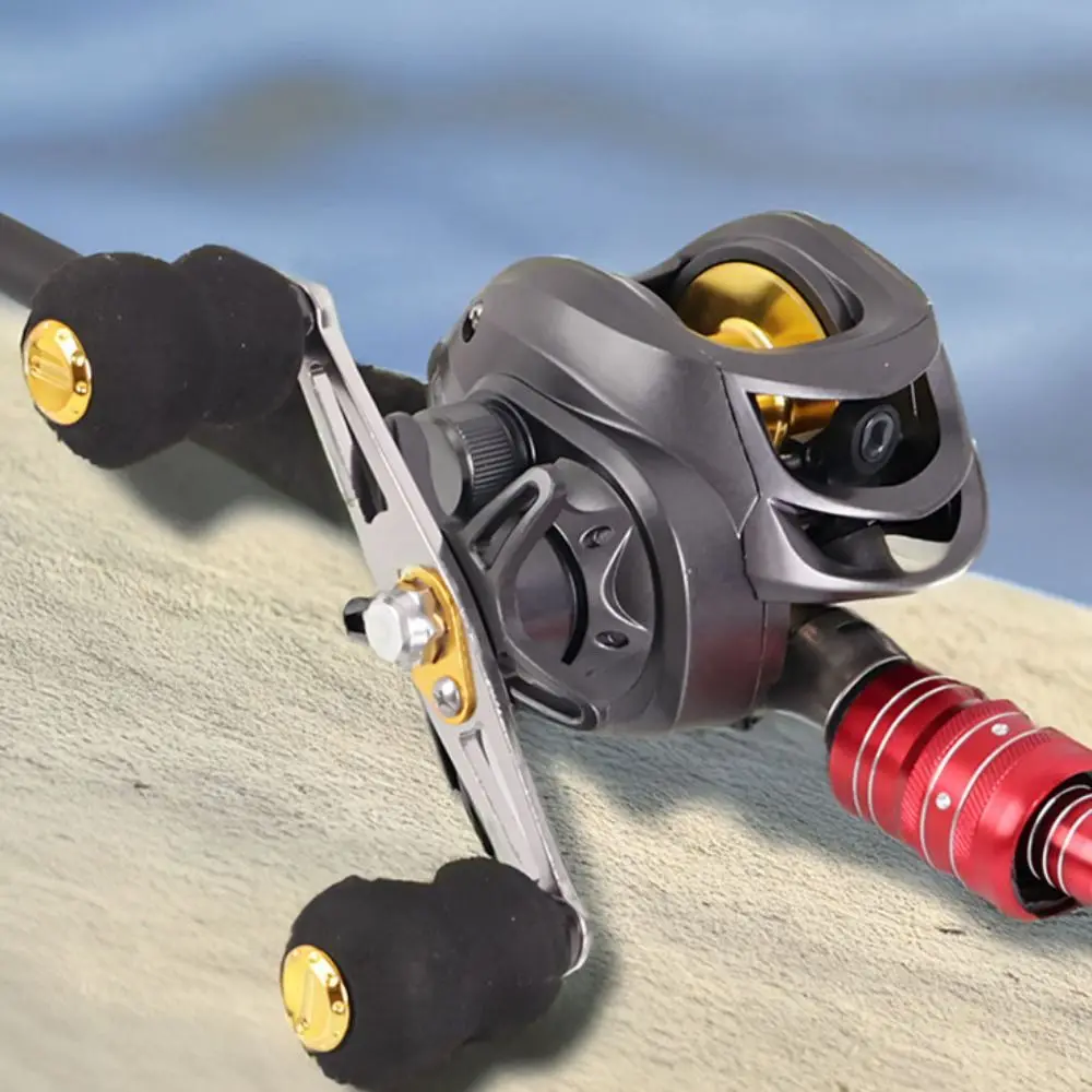 Carrete de Metal de pesca con brazo basculante doble, agarre cómodo, sin espacio, señuelo, rueda de sedal, copa de línea de Metal, relación de engranaje 7,2: 1 - imagen 3