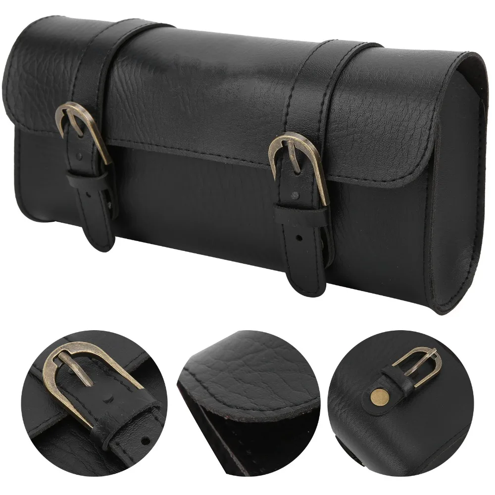 Bolsa de herramientas impermeable para bicicleta – Cuero PU vintage ajustable - imagen 2