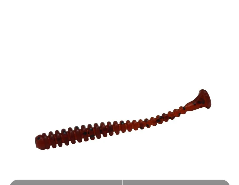 Señuelo de gusano de pesca, cola en T, cebo suave, colas de tornillo de raíz fina Artificial, 4,5 cm/0,4g, pez amarillo de pozo negro, lote de 30 piezas en oferta - imagen 4