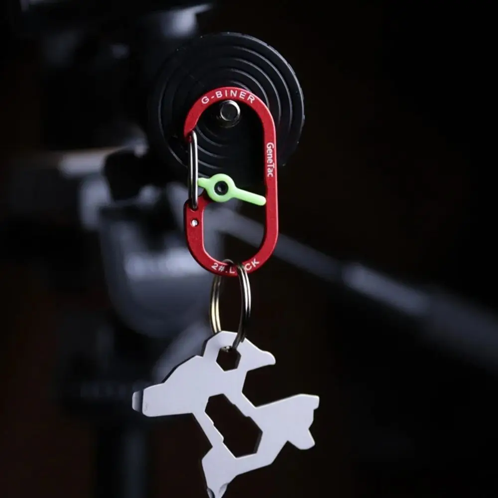 Hebilla de Montañismo de aleación de aluminio, llavero bloqueable, mosquetón protector para acampar, hebilla multifuncional duradera para deportes al aire libre - imagen 4