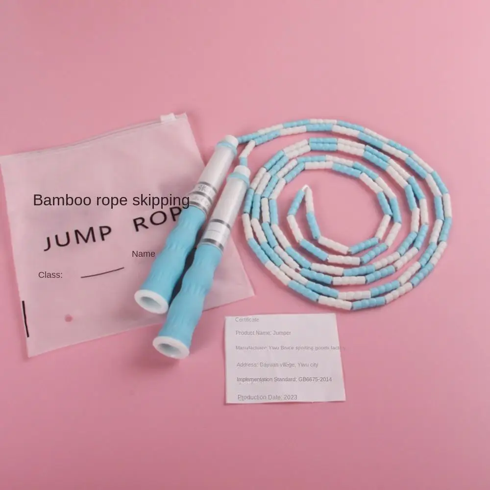 Equipo de gimnasio, cuerda para saltar de Fitness segmentada de 2,5 M, longitud ajustable, cuerda para saltar con cuentas suaves, duradera, No daña el peso - imagen 5