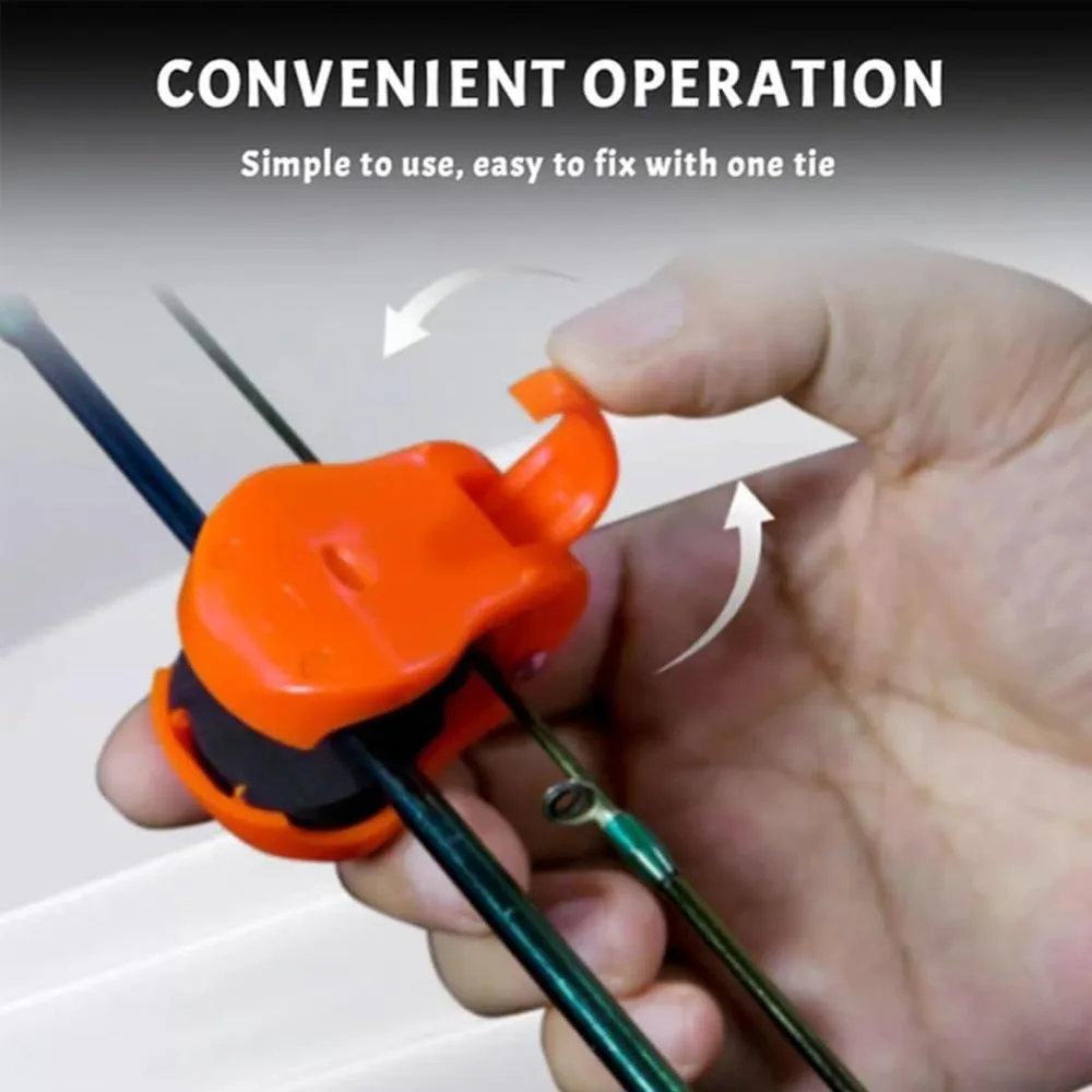 Soporte para caña de pescar multifuncional portátil, antideslizante, montado en la pared, para playa, fijador de caña de pescar pequeño y duradero, 1 par - imagen 5