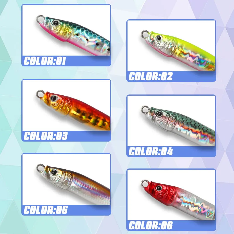 Magic Works Micro Jig 7g 10g 15g 20g 30g cebos de perca señuelos para orilla de mar aparejos de pesca de lubina cebo Artificial señuelo de pesca de Metal - imagen 5