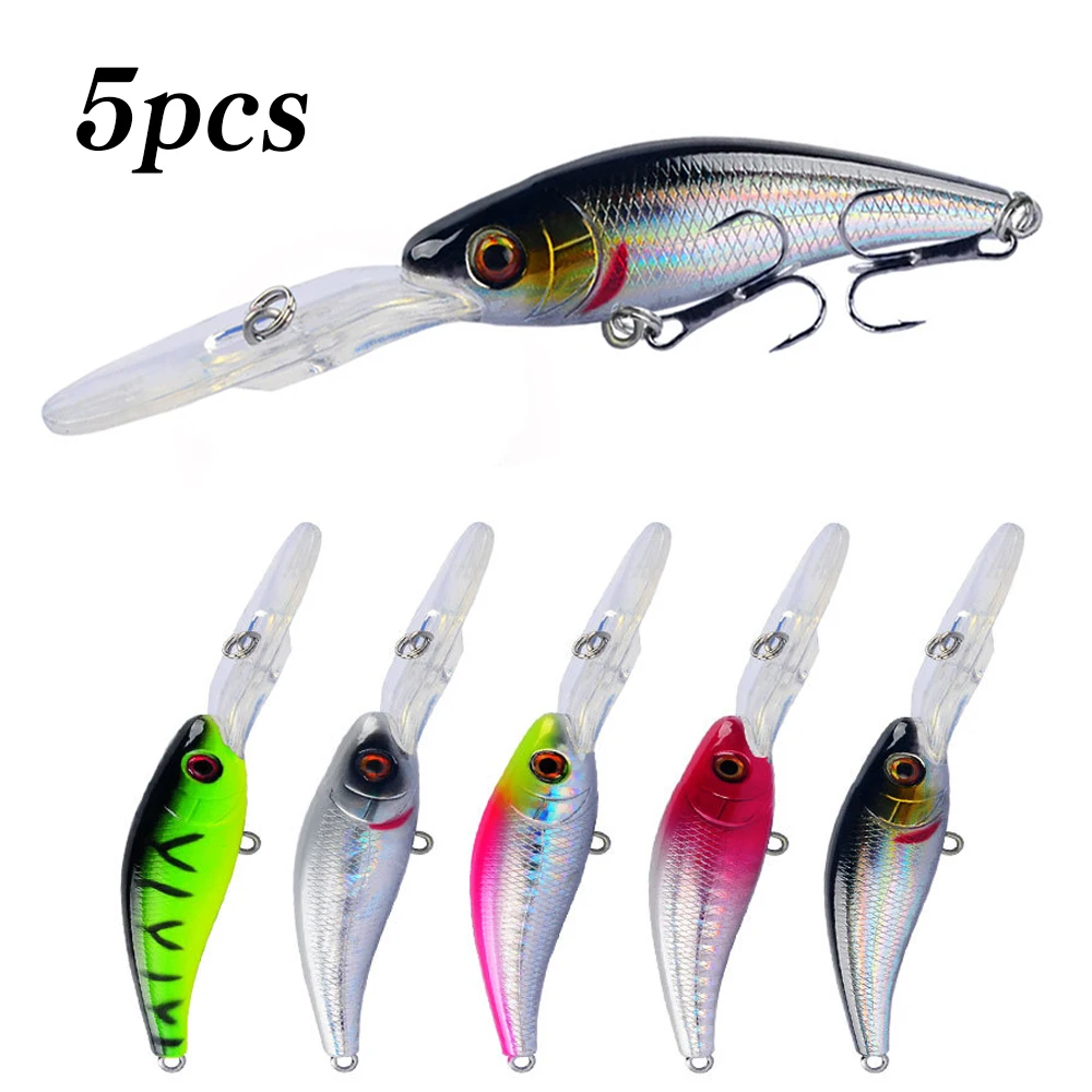 Señuelos Crankbait flotantes con ojos 3D – Plástico duro acabado láser