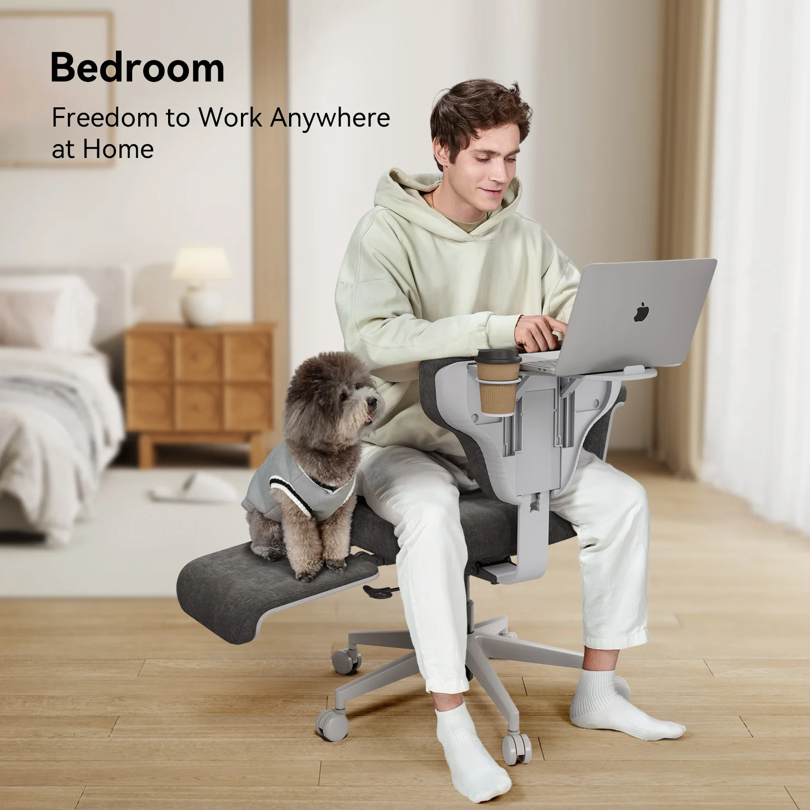 Silla oficina ergonómica Newtral ajustable con reposabrazos - imagen 3