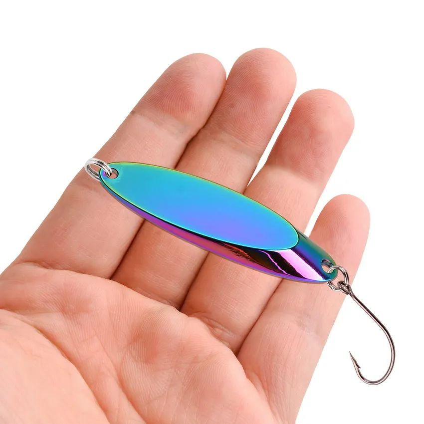 Aparejos de pesca de 10 piezas, señuelos giratorios de Metal, anzuelo afilado, señuelo de lentejuelas duras, cebo giratorio de agua dulce y salada - imagen 4