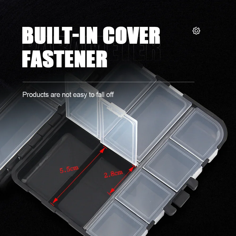 Cajas de almacenamiento de cebo de aparejos de pesca de plástico portátiles, caja organizadora de anzuelos de señuelo, estuche de almacenamiento de anzuelos - imagen 4