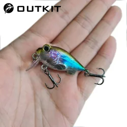 OUTKIT 1 Uds nuevo diseño japonés señuelo de Pesca duro 4cm/5,2g Mini cebo de manivela para Lucio perca lubina hundimiento Crankbait Pesca